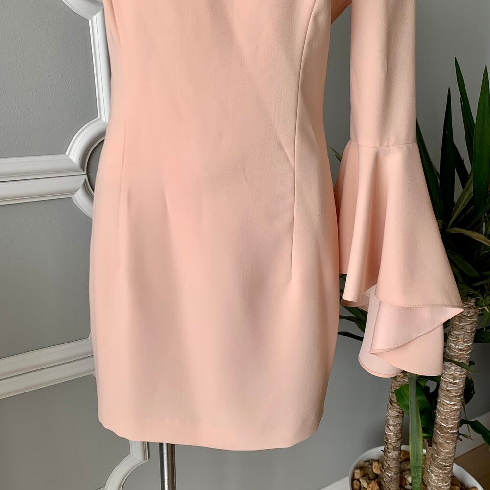 Intermix One Shoulder Mini Dress in Pink Size Medium - Picture 4 of 12